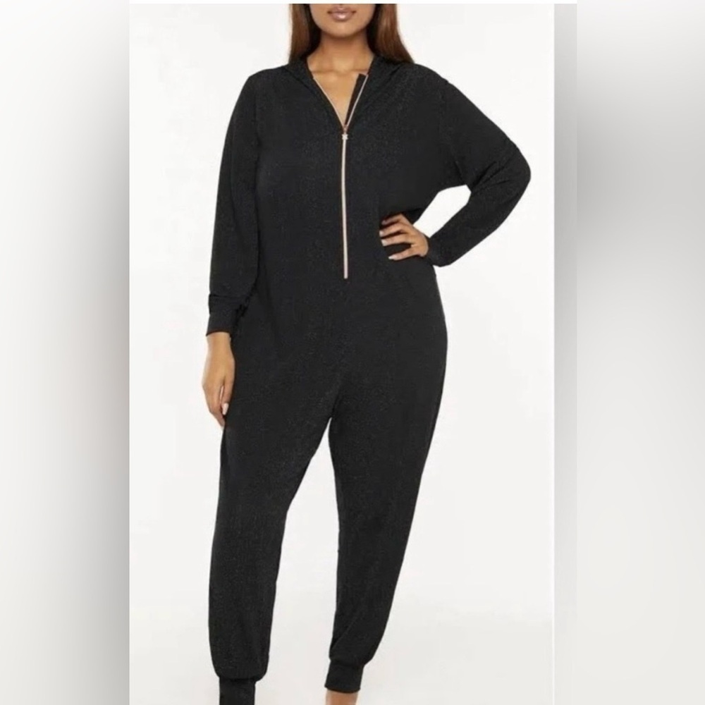 Savage X Fenty Black Zip-Up Jumpsuit